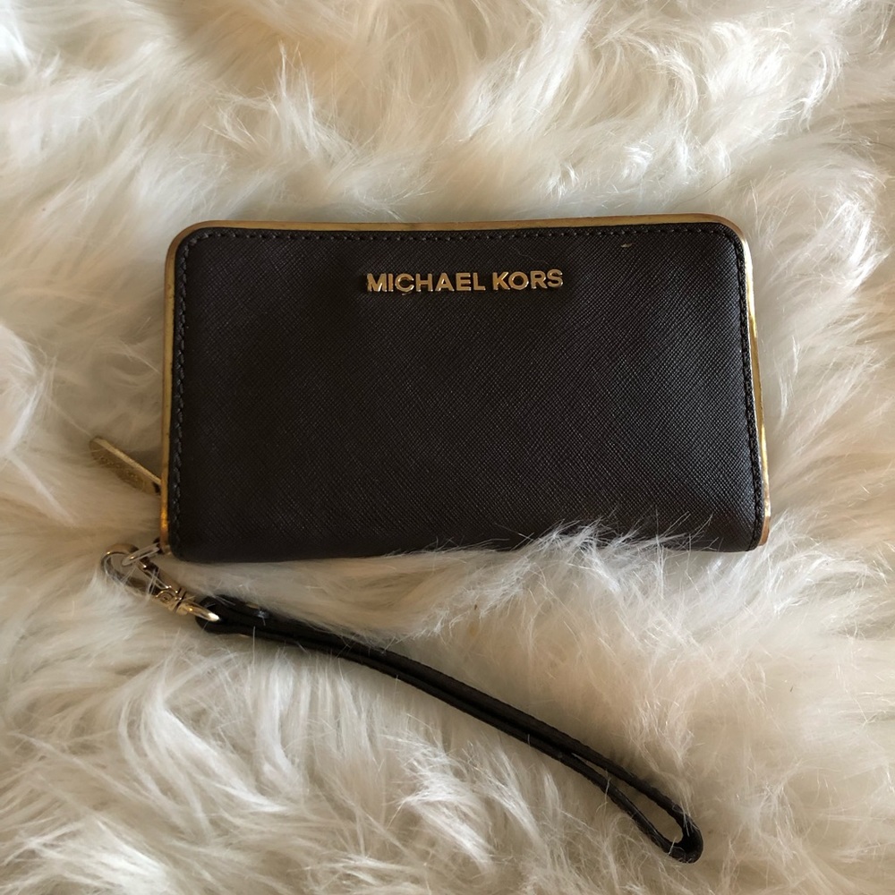 💥FLASH SALE💥 Michael Kors Gold and Mocha Wallet